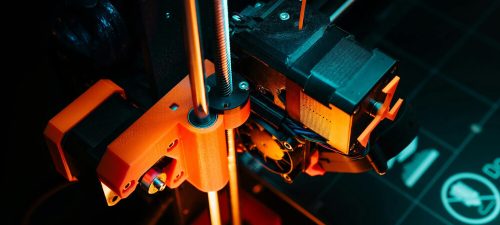 Close-up of a 3D Printer in Action